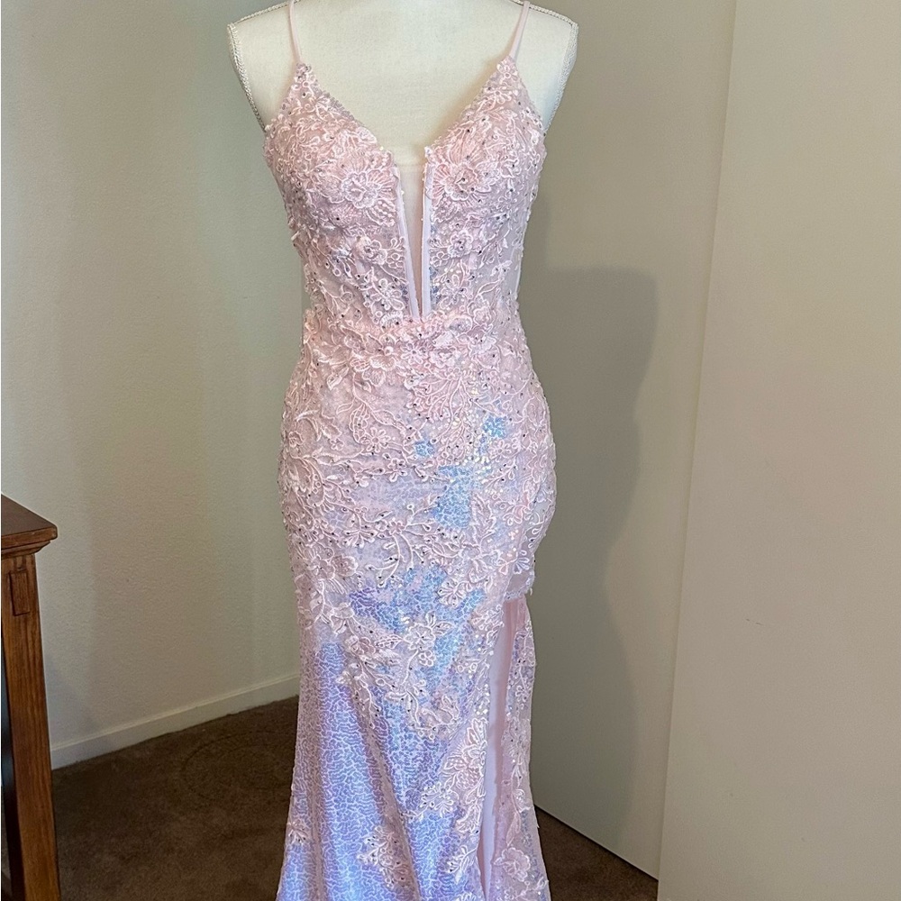 Blush pink formal dress only worn for 4 hours